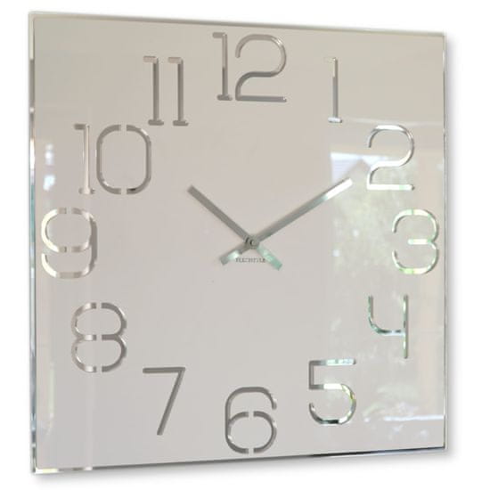 Flexistyle Dizajnové nástenné hodiny Digit z120-2-0-x, 50 cm, biele