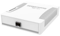 Mikrotik RouterBOARD RB260GS / nastaviteľný 5-portový gigabit smart switch SFP cage / SwOS / zdroj