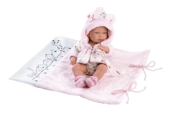 Llorens 73898 NEW BORN HOLČIČKA - realistická bábika bábätko s celovinylovým telom - 40 cm