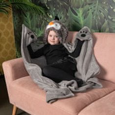 Cozy Noxxiez BL813 Tučniak - hrejivá deka s kapucňou so zvieratkom a labkovými vreckami
