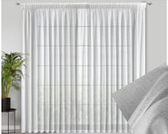 DESIGN 91 Hotová záclona Margo s riasacou páskou - hustá biela štruktúra, 300 x 270 cm, ZA-409000