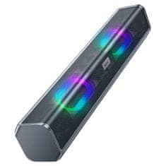Hoco Bezdrôtový reproduktor Dazzling Sound (BS49) - RGB svetlá, Bluetooth 5.1, 10 W - čierny