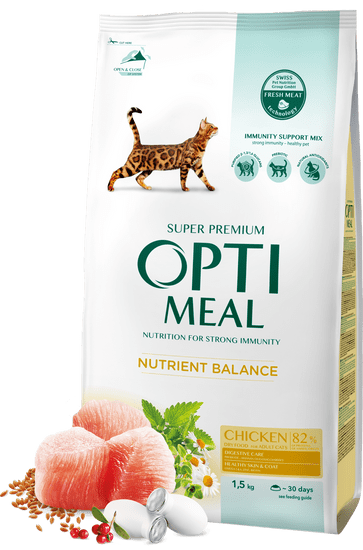 OptiMeal Superpremium Granule pre mačky s kuracim mäsom 1.5kg
