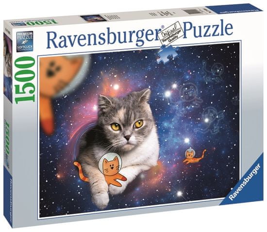 Ravensburger Mačka vo vesmíre 1500 dielikov - rozbalené