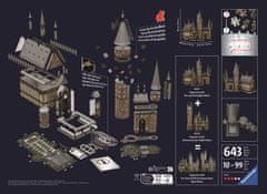 Ravensburger Harry Potter: Rokfortský hrad - Veľká sieň (Nočná edícia) 540 dielikov