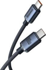 Noname Baseus Type-C - Type-C Crystal Shine series fast charging data cable 100W 1.2m Black (CAJY000601)