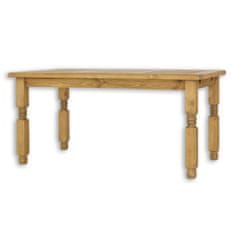 eoshop Jedálenský stôl ST700, 80x76x80, borovica, vosk (Dĺžka: 80, Farba dreva: Biely vosk)