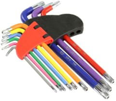 MAR-POL Sada farebných TORX kľúčov T10-T50, 9-dielna, MAR-POL