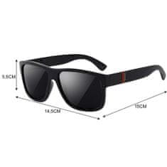 Trizand Police slnečné okuliare: čierne, UV 400 filtrovacie sklá, 