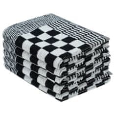 Vidaxl 20-dielna súprava uterákov čierno-biela bavlna
