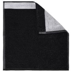 Vidaxl 12-dielna súprava uterákov čierna bavlna