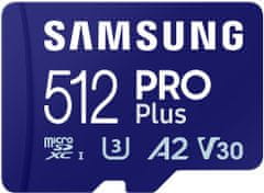 SAMSUNG micro SDXC 512GB PRO Plus + SD adaptér