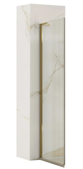REA Hugo, sprchová zástena 80x200 cm, zlatá matná, REA-K6612