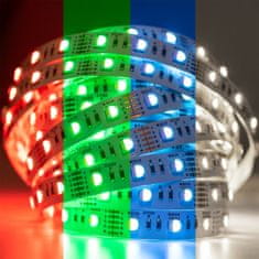 LUMILED LED pásek RGB 5m 12V 72W 5050 300LED RGB + Studená biela 12mm 