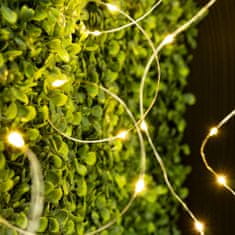 LUMILED Solárne záhradné svietidlo LED světelný řetěz 21m Girlanda PASSI s 200x dekoratívnych LED diód 3000K Teplá biela