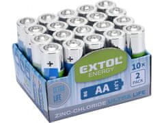Extol Energy Batéria zink-chloridové, 20ks, 1,5V AA (R6)