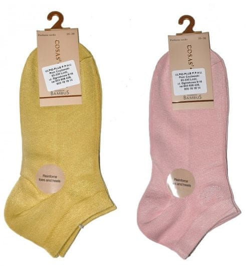 Ulpio Dámske bambusové extra jemné členkové ponožky EU 35-38 BEIGE (hnedá)