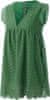 Dámske pohodlné priedušné štýlové letné šaty s výstrihom do V – zelená, L/XL | BELLACHIC