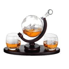 Darčeková sada na Whiskey poháre, decanter 850ML s kameňmi na chladenie