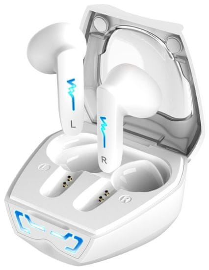Genius bezdrôtový headset TWS HS-M920BT/ biely/ LED/ Bluetooth 5.0/ USB-C nabíjanie