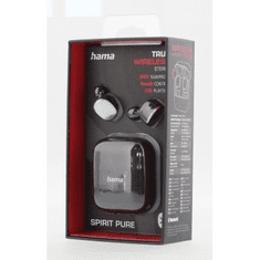 HAMA Bluetooth slúchadlá Spirit Pure, štuple, nabíjacie púzdro, čierna
