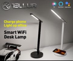 Tellur stolní lampa s nabíječkou Smart Light WiFi, čierna