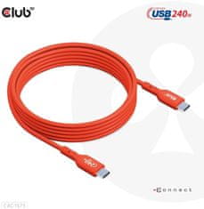 Club 3D kábel USB-C, Data 480Mb,PD 240W(48V/5A) EPR, M/M, 2m