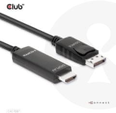 Club 3D kábel DP 1.4 na HDMI, 4K120Hz nebo 8K60Hz HDR10, M/M, 3m