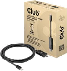 Club 3D kábel miniDP 1.4 na HDMI, 4K120Hz nebo 8K60Hz HDR10+, M/M, 1.8m
