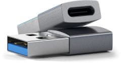 Satechi adaptér USB-A - USB-C, M/F, šedá
