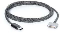 EPICO nabíjecí kábel USB-C - MagSafe 3, opletený, 140W, 2m, šedá