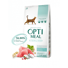 OptiMeal Superpremium pre mačky kastrované s morčacim mäsom 10kg