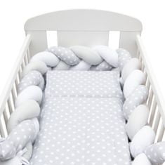 NEW BABY 2-dielne posteľné obliečky New Baby 90/120 cm Bodka sivo-biele 
