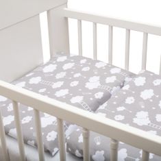 NEW BABY 2-dielne posteľné obliečky New Baby 90/120 cm Obláčik sivé 