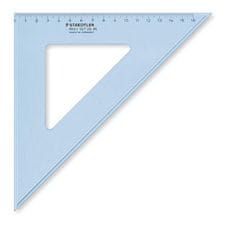 Staedtler Pravítko trojuholník "Mars", plastové, 45°, 25 cm, transparentná modrá 567 26-45