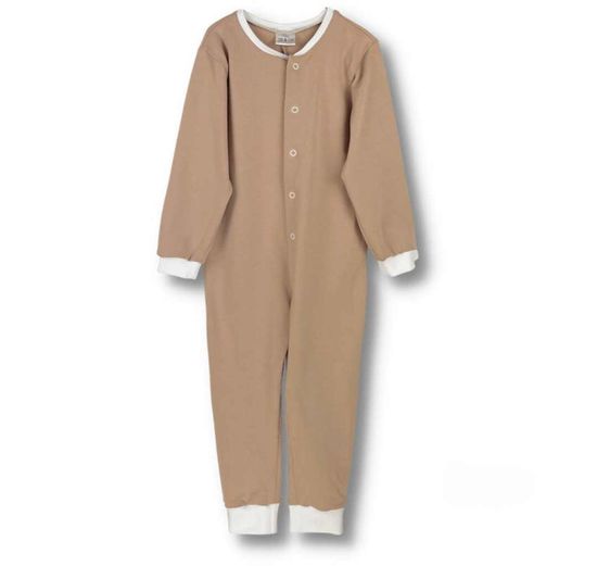 Oli&Oli Detské pyžamo - overal - krémová farba