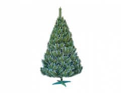 eoshop stromček BOROVICA umelý vianočné s bielymi konci + stojan 140cm