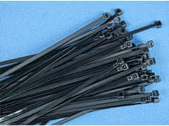 sarcia.eu Polyamidové sťahovacie pásky, čierne sťahovacie pásky 100x2,5 mm 600 kusov