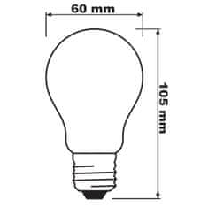 LEDVANCE Stmievateľná LED žiarovka E27 A60 7,5W = 75W 1055lm 4000K Neutrálna biela 300° CRI90 Filament Mliečny Superior