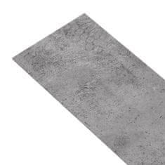 Vidaxl Nesamolepiace podlahové dosky, PVC 5,26 m² 2mm, cementovo hnedé