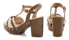 Tom Tailor Dámske sandále 5399805 beige-silver (Veľkosť 40)