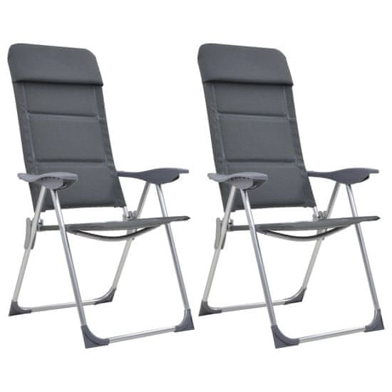 Vidaxl Kempingové stoličky 2 ks 58x69x111 cm hliníkové