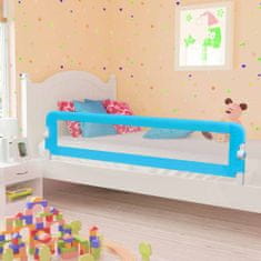 Vidaxl Zábrana na detskú posteľ, modrá 180x42 cm, polyester