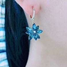 Flor de Cristal Náušnice Maia - modrá