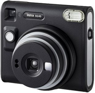instantný moderný fotoaparát fujifilm instax mini 40 sq40 elegantný neustály zážihový blesk naprogramovaná elektronická uzávierka štandardné a selfie režim