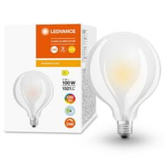LEDVANCE Stmievateľná LED žiarovka E27 G125 11W = 100W 1521lm 2700K Teplá biela 300° CRI90 Filament Mliečny Superior