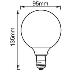 LEDVANCE Stmievateľná LED žiarovka E27 G95 11W = 100W 1521lm 4000K Neutrálna biela 300° CRI90 Filament Superior
