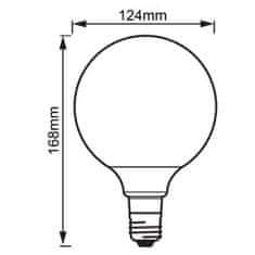 LEDVANCE Stmievateľná LED žiarovka E27 G125 11W = 100W 1521lm 2700K Teplá biela 300° CRI90 Filament Mliečny Superior
