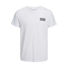 Jack&Jones Pánske tričko JJECORP Slim Fit 12151955 White/Small (Veľkosť L)