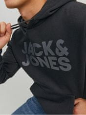 Jack&Jones Pánska mikina JJECORP Regular Fit 12152840 Black/Large Prin (Veľkosť M)